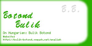 botond bulik business card